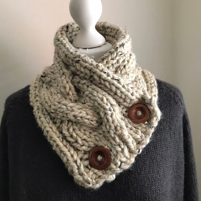 Neck Warmer Scarf Pdf Knitting Pattern Apple and Acorn Etsy UK