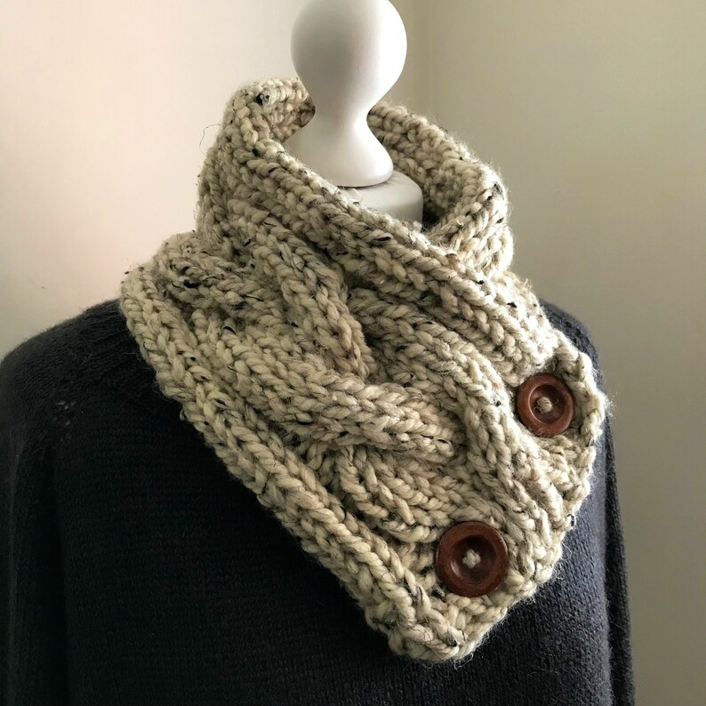 Neck Warmer Scarf Digital Knitting Pattern Simple and Quick Etsy UK