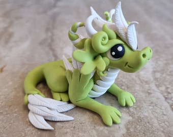 angel dragon figurine, handmade dragon sculpture, miniature dragon figure, collectible dragons, oryginal gift idea, one in a kind, tiny art