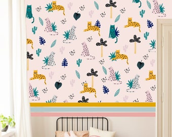 Leopard Jungle Wall Decals: Removable Nursery Decor