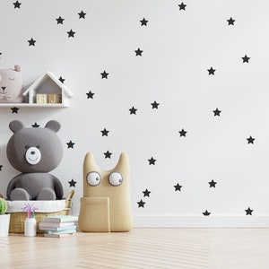 Wandaufkleber Sterne | Wandtattoo Sterne | Wieder ablösbare Sternsticker | Stern Aufkleber fürs Kinderzimmer | Mini Sterne Aufkleber | Gefälschte Tapete