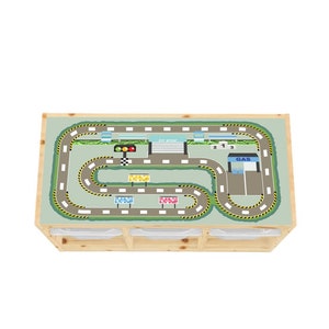 レーストラック・トロファスト・デカール：IKEAハックの車用ステッカー、プレイルームの装飾