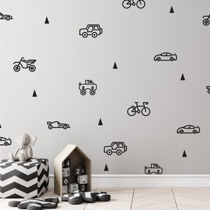 Car wall stickers / vehicle wall stickers / transport wall stickers / boys nursery decor / removable wallpaper / transport stickers
