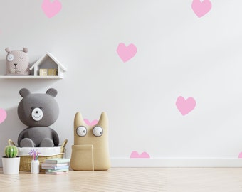 Heart wall stickers, heart wall decals, wall stickers girls, heart wall paper, removable wall decals, removable wall stickers girls bedroom