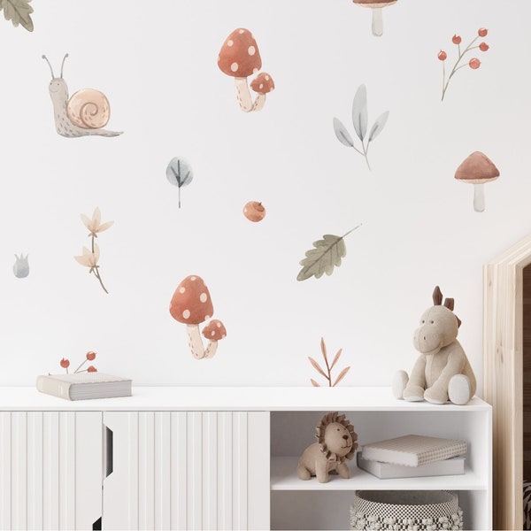 Woodland wall stickers, great alt. to woodland wallpaper, woodland stickers nursery or bedroom, forest wall stickers, woodland wall decals