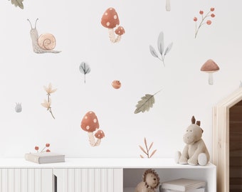 Woodland wall stickers, great alt. to woodland wallpaper, woodland stickers nursery or bedroom, forest wall stickers, woodland wall decals