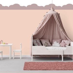 Cloud Wall Decals: Peel and Stick Border for Kids Bedroom