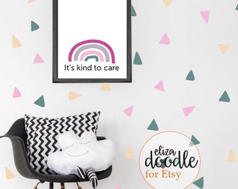 Confetti /& triangle children/'s bedroom complete decor pack nursery wall stickers wall decals removable stickers Pack of wall stickers