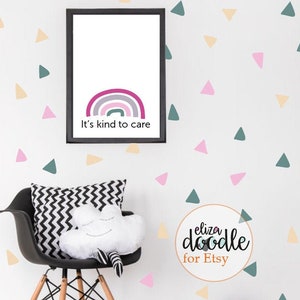 Dreieck Wandsticker: Wieder ablösbare Wandsticker, Kinderzimmer Dekor, Kinderzimmer Dekor