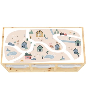 Aufkleber zur Aufbewahrung von Möbeln, Aufkleber vom Bauernhof, Aufkleber für Ikea Trofast Sticker auf Spielmatte Ikea Hack Pastell Dekor