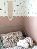 Scallop edge stencil / removable wall stencil / scallop paint stencil / bedroom, nursery /boys or girls decor/ fake wallpaper 