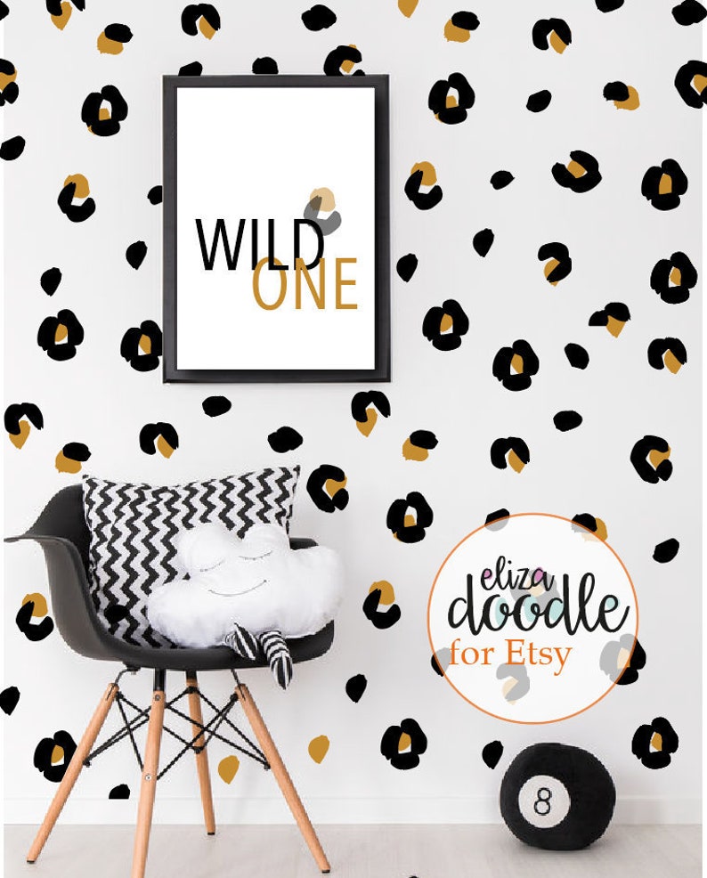Animal print wall stickers / vinyl decal / leopard print wall Etsy