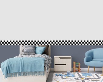 Stickers muraux voitures de course : bordures autocollantes, décoration de chambre à coucher