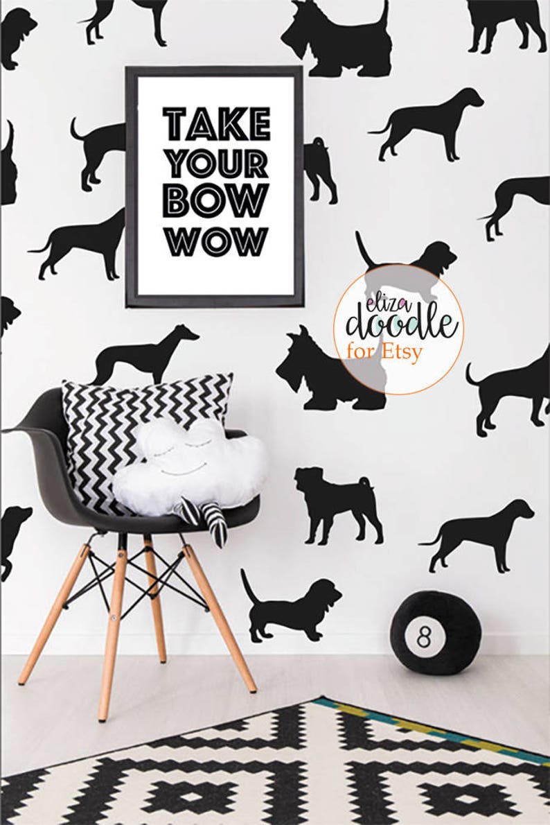 Dog animal wall stickers/ boys & girls decals / dogs wall art Etsy
