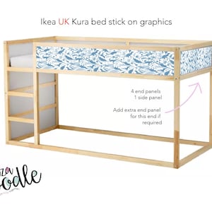 Ikea Kura bed decals for Ikea bed stickers for Kura bed, football decor for bedroom stickers for Ikea furniture hack Ikea bed decal football
