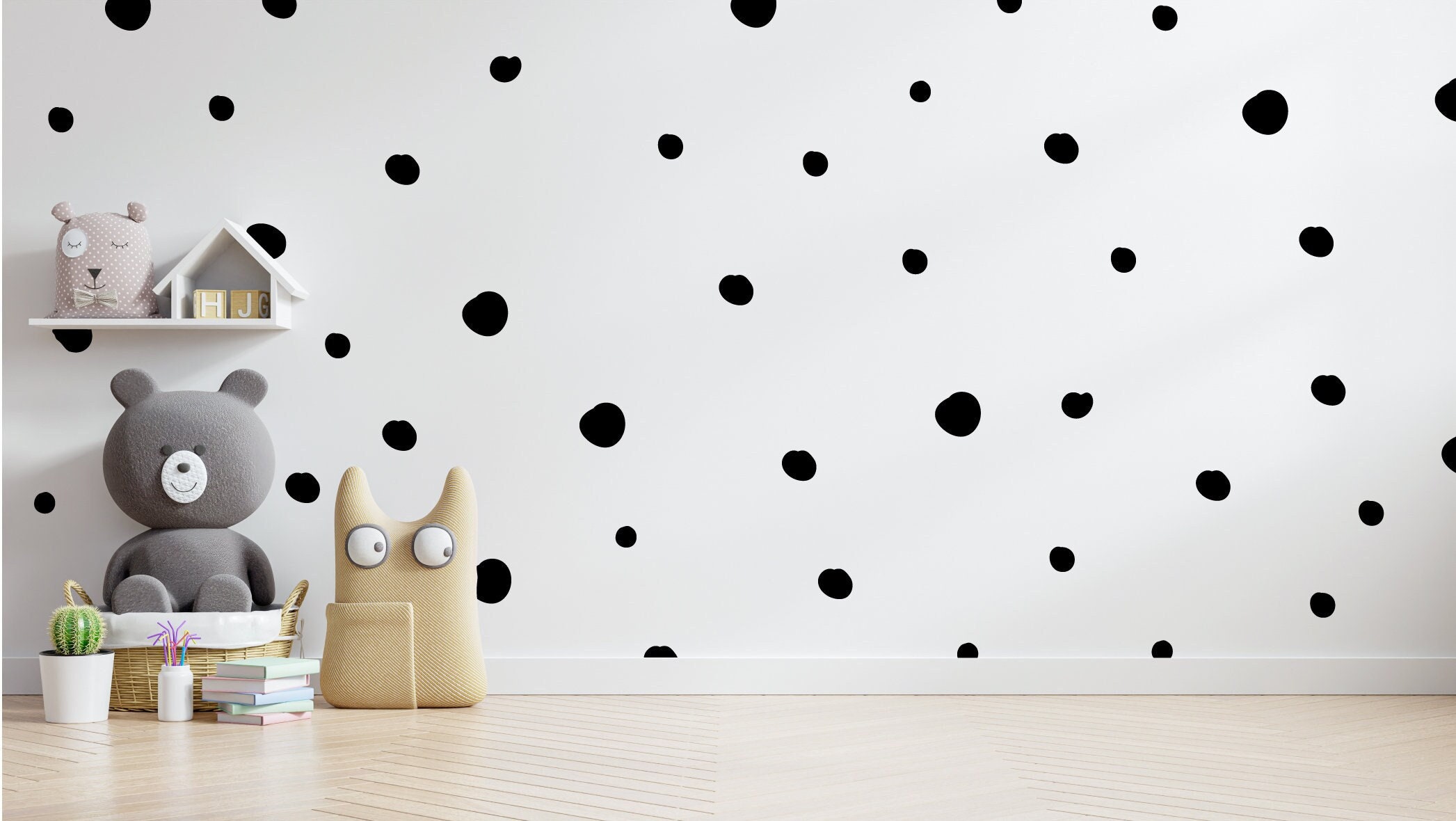 Dalmatian Wall Stickers Polka Dot Wall Stickers Irregular Etsy