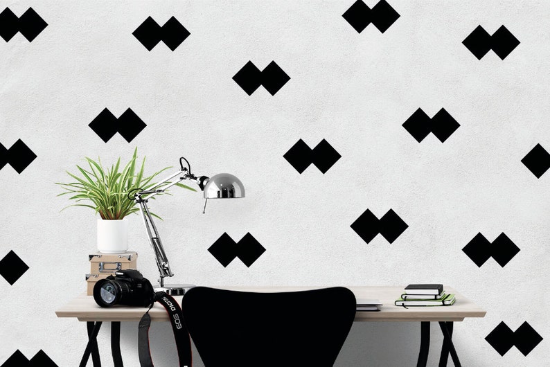 Geometric Wall Stickers / Diamond Decal / Shapes Home Decor / Etsy