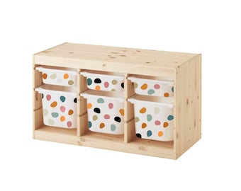 Boho Dot Decals for Trofast Tubs: Earthy Nursery Decor