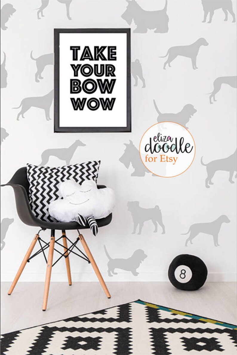 Dog animal wall stickers/ boys & girls decals / dogs wall art Etsy