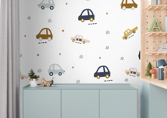 Coches De Dibujos Animados De La Carretera De Pista Engomadas De La Pared De La Habitación Juego De Cuartos De Los Niños Pegatina Niños Dormitorio Decoración De La Pared Etiquetas Del Arte