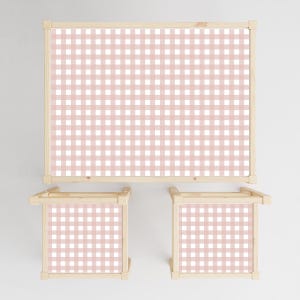 Stickers for IKEA Latt decals for Latt table and chairs pink gingham table decal, stickers for furniture, pastel check stickers, Ikea hack