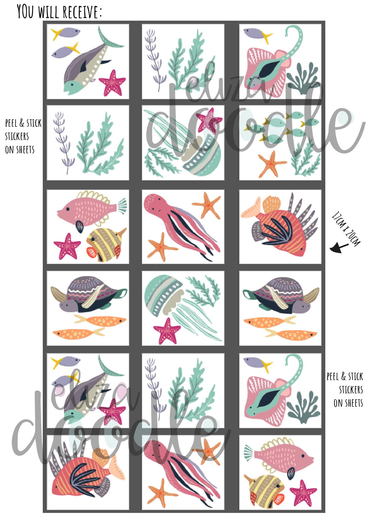 Ocean Wall Stickers 54 Sea Wall Stickers Alternative to Etsy UK