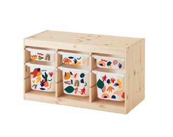Boho Abstract Shape Stickers: IKEA Trofast Storage Decals