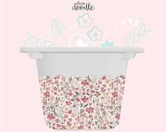 Trofast Stickers Wraps: Kammusslor dekaler för Ikea Trofast badkar