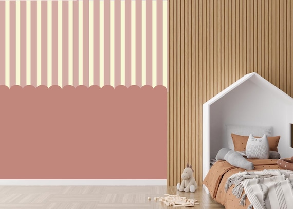 Scallop Edge Wall Stencil: Nursery Border Template - Etsy
