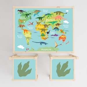 Furniture stickers for IKEA Latt table decals for cute decor, stickers for furniture, dinosaur stickers, decals for boys, Ikea hack, dinos