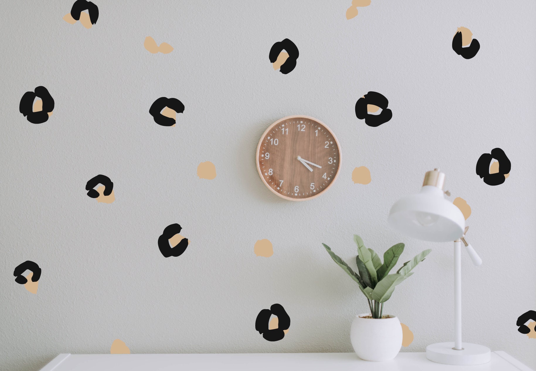 Rasch Leopard Black Gold Metallic Shimmer Animal Print Spots Feature Wallpaper P6208