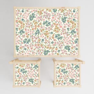 Stickers for IKEA Latt decals for Latt table and chairs ditsy daisy stickers for furniture, flower stickers, Ikea hack storage box, floral