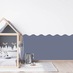 Wellen Schablone / Wellen Schablone / Wandschablone / Wellen Schablone / Schlafzimmer, Kinderzimmer / künstliche Tapete