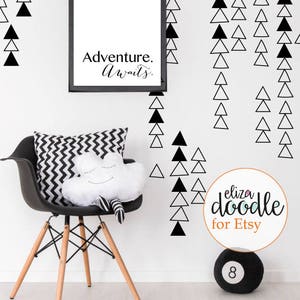kids girls decal stickers boys set of 60 triangle tent wall art