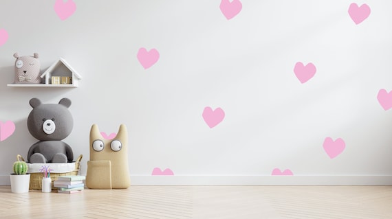 Heart wall stickers, heart wall decals, wall stickers girls, heart wall paper, removable wall decals, removable wall stickers girls bedroom