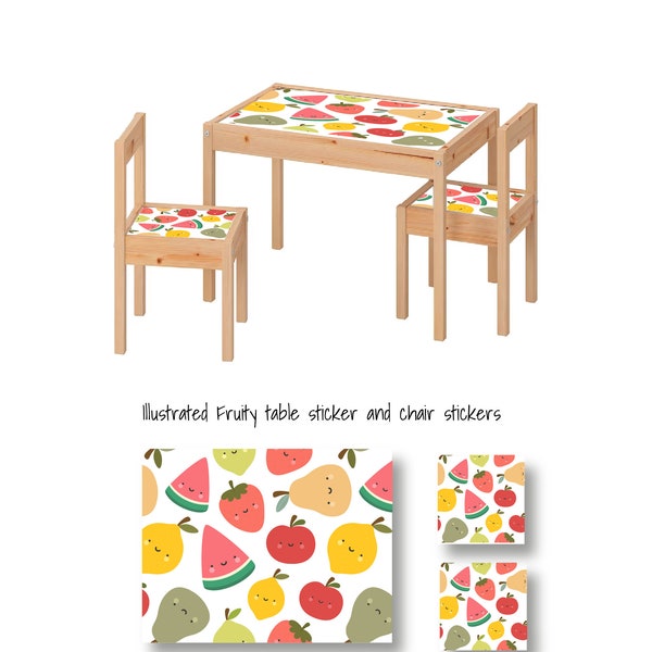 Stickers for Ikea Latt decals for Latt table & chairs cute decal table sticker Furniture stickers, fruit decals, watermelon decal, ikea hack