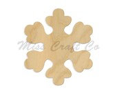 Snowflake Wood Craft Shape, Unfinished Wood, DIY Project. All Sizes Available, Small to Big