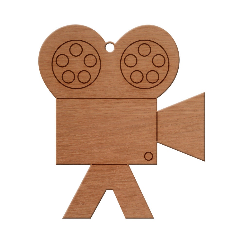 Film Camera Wooden Christmas Ornament acabado madera cortada Etsy