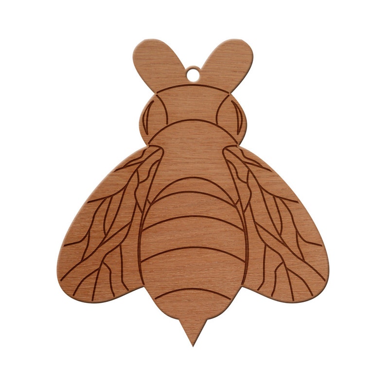 Bee Wooden Christmas Ornament Finished Wood Cut Out Heirloom Etsy
