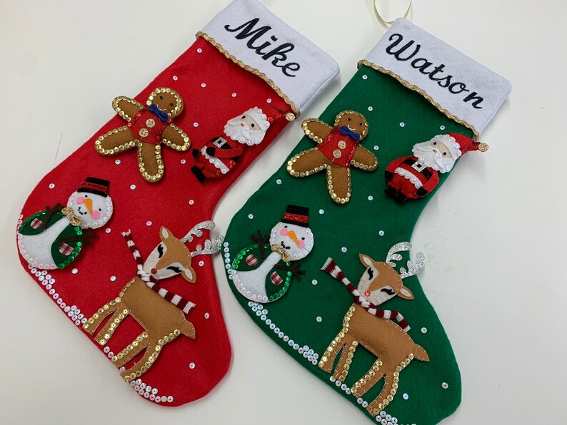 Handmade Personalised Felt Christmas Stocking. Etsy