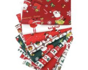 Lot de 8 tissus de Noël 7,87'' X 9,84'' (20cm X 25cm)