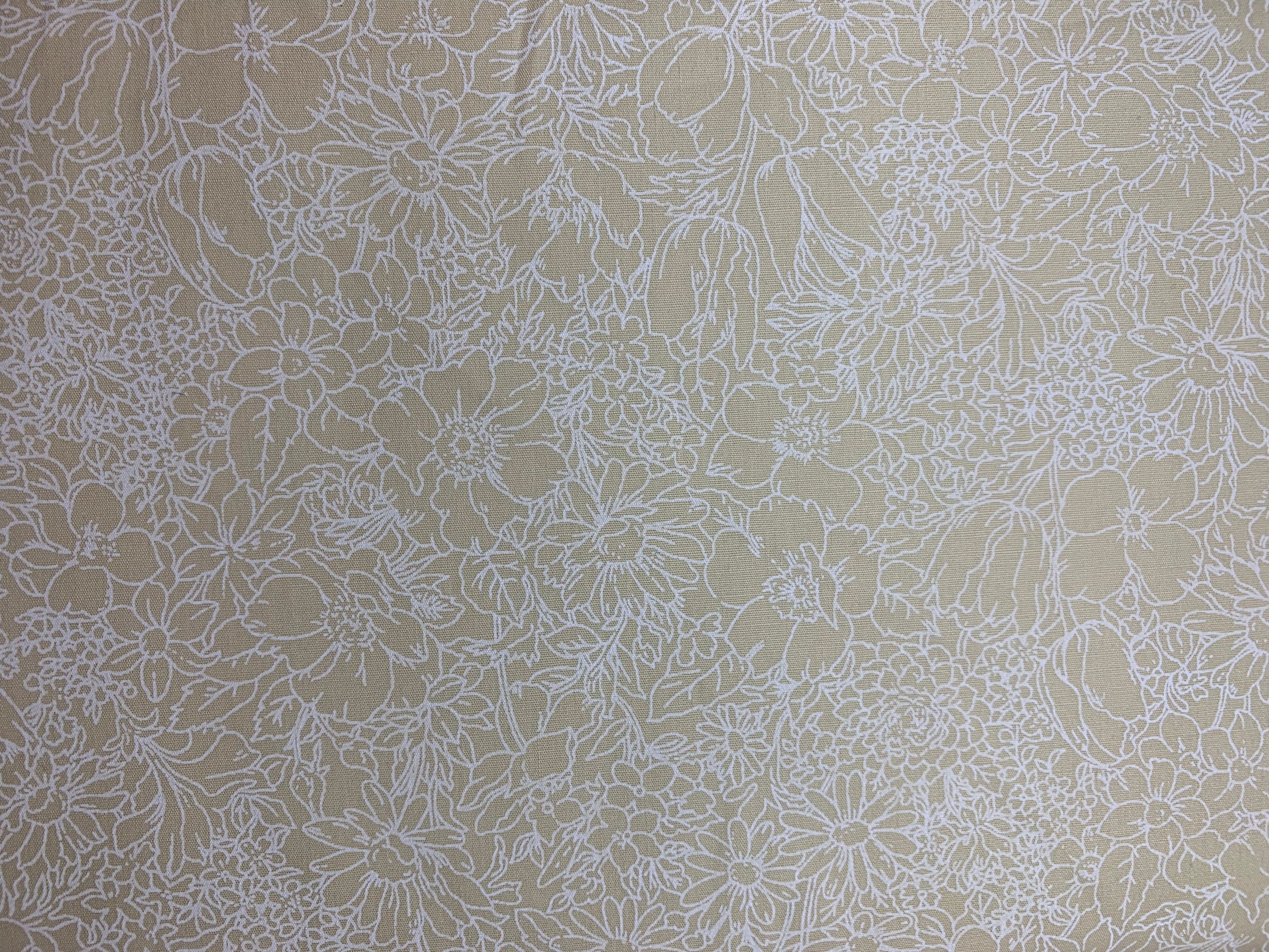 100% Cotton Fabric Classic White Designs on White Cream and - Etsy UK