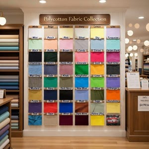 Plain Polycotton fabric 45 inch/112cm wide.