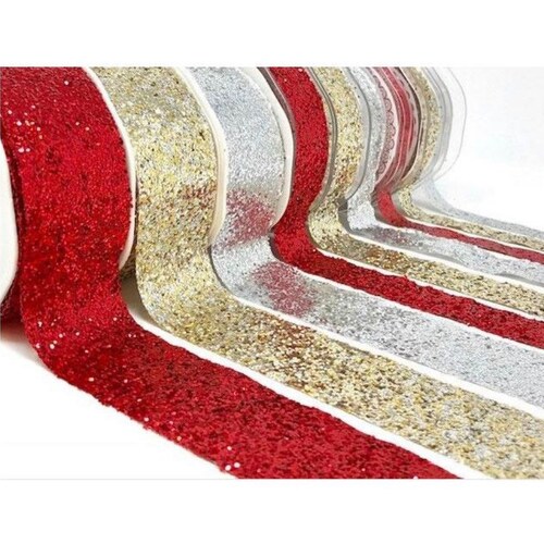 Sparkle Glitter Christmas Ribbon Etsy