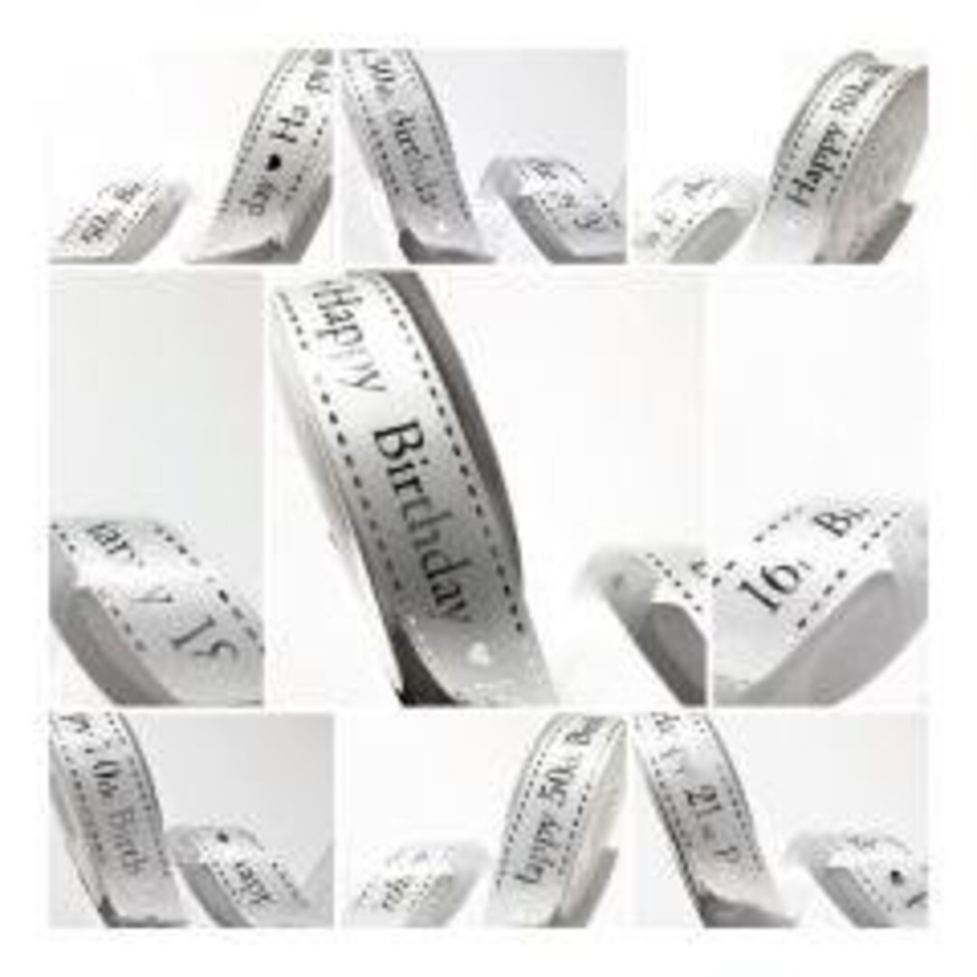 Happy Birthday Satin Ribbon 25mm - Etsy