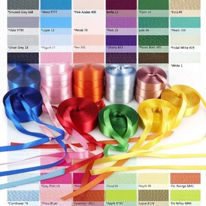 Double Satin Ribbon widths ranging from 3mm to 50mm sold by the meter image 4