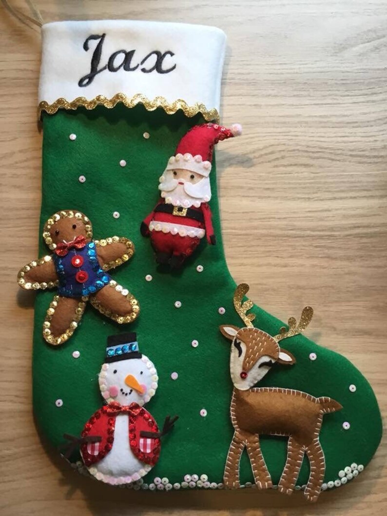 Handmade Personalised Felt Christmas Stocking. Etsy