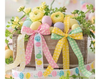 Easter Ribbon Variety Pack: Daisy Chain, Chevron, Egg Hunt