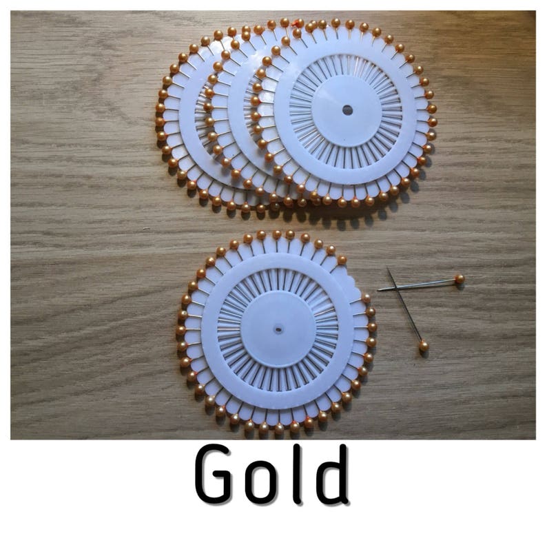 Pearl headed pin wheel 4cm 40 per wheel. 1.5 inch