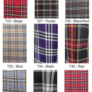 Tartan, Plaid 100% Polyester fabric